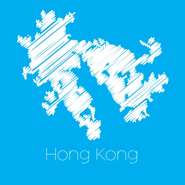 Map of the country of Hong Kong — Stock Vector