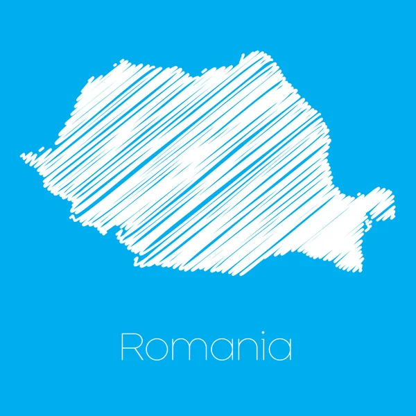 Map of the country of Romania — Stock Vector