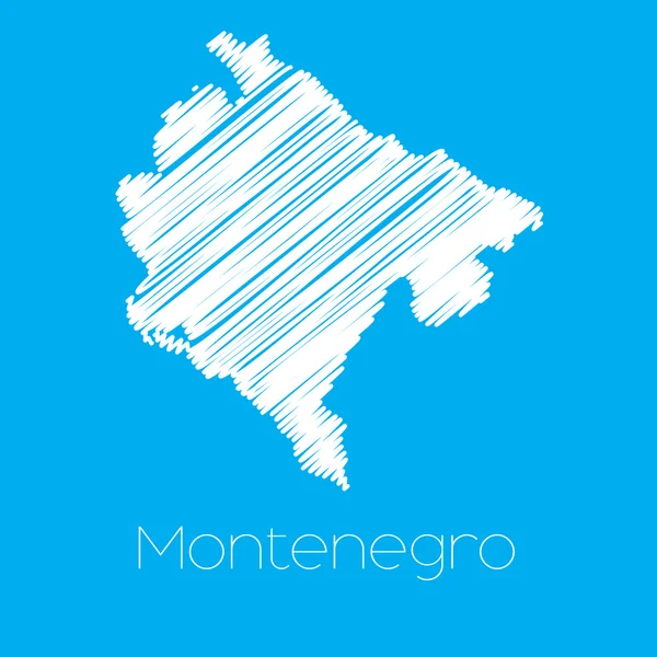 Map of the country of Montenegro — Stock Vector