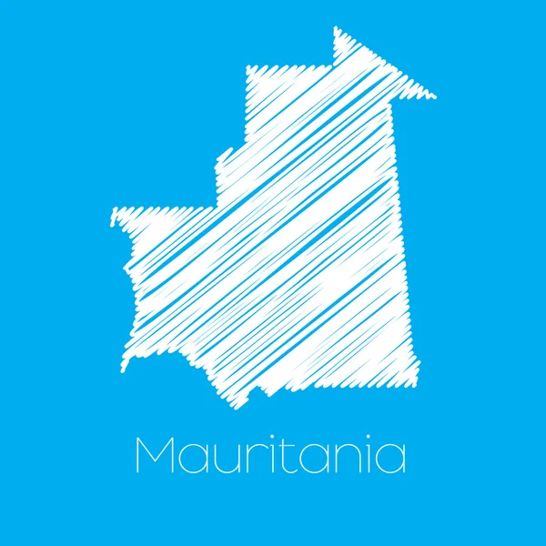 Karte des Landes Mauretanien — Stockvektor