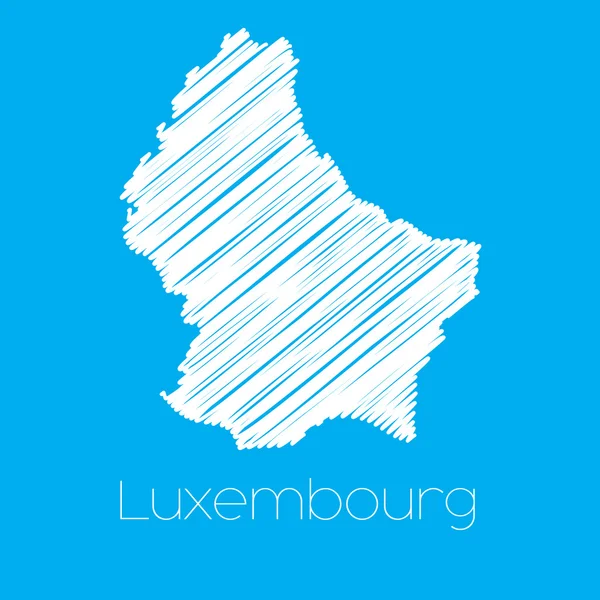 Mapa do país de Luxemburgo —  Vetores de Stock