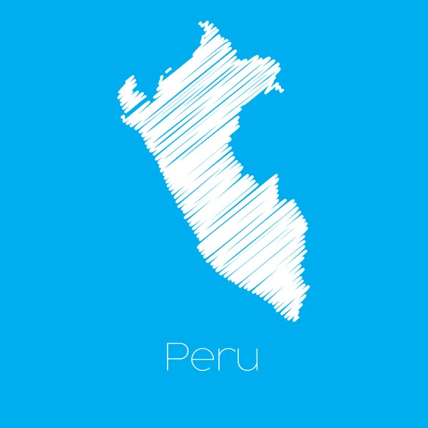 Карта страны Перу — стоковый вектор