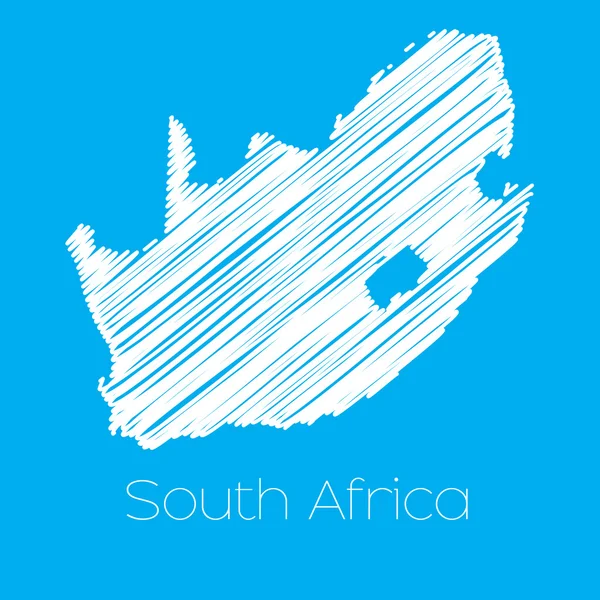 Carte du pays d'Afrique du Sud — Image vectorielle