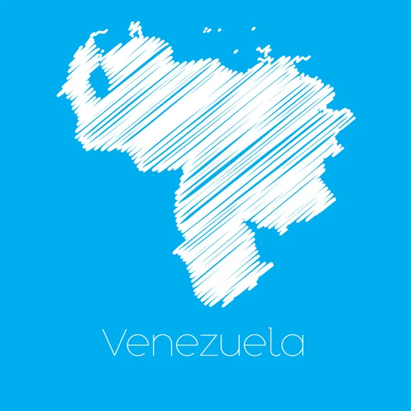 Carte du pays du Venezuela — Image vectorielle