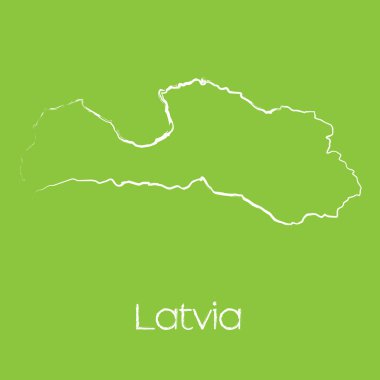 Letonya 'nın haritası