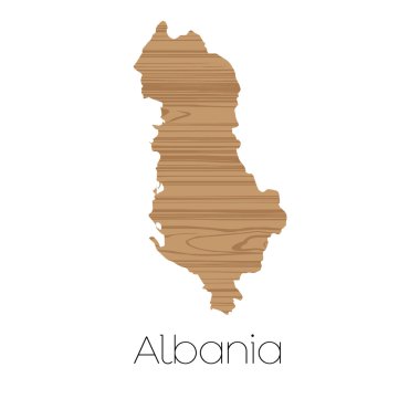 Arnavutluk ülkenin arka planda izole ülke şekli