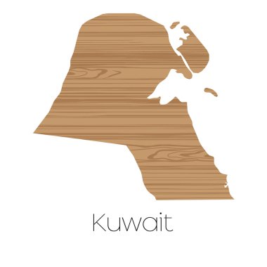 Kuveyt ülkenin arka planda izole ülke şekli