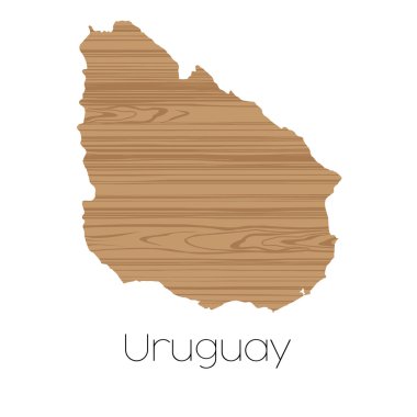 Uruguay ülkenin arka plan üzerinde izole ülke şekli