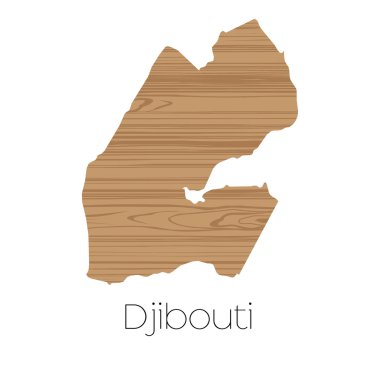 Cibuti ülkenin arka plan üzerinde izole ülke şekli