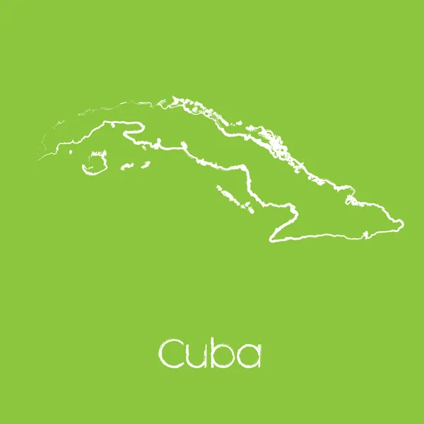 Mapa del país de Cuba — Foto de Stock