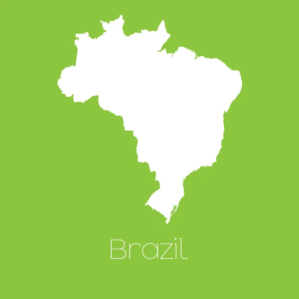Mappa del paese del Brasile — Foto Stock