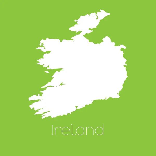 Mapa do país da Irlanda — Fotografia de Stock