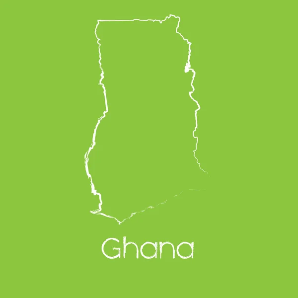 Map of the country of Ghana — Stock Photo, Image