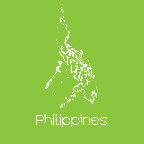 Mapa do país de Filipinas — Fotografia de Stock