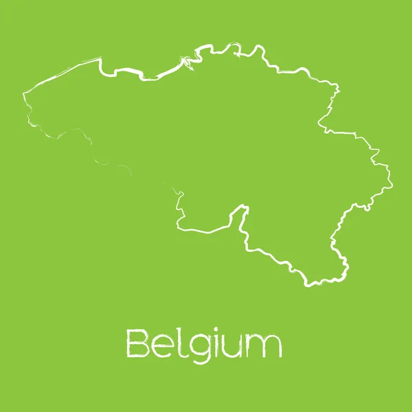 Kaart van het land van België — Stockfoto