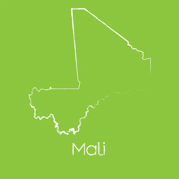 Map of the country of Mali — Stock Photo, Image