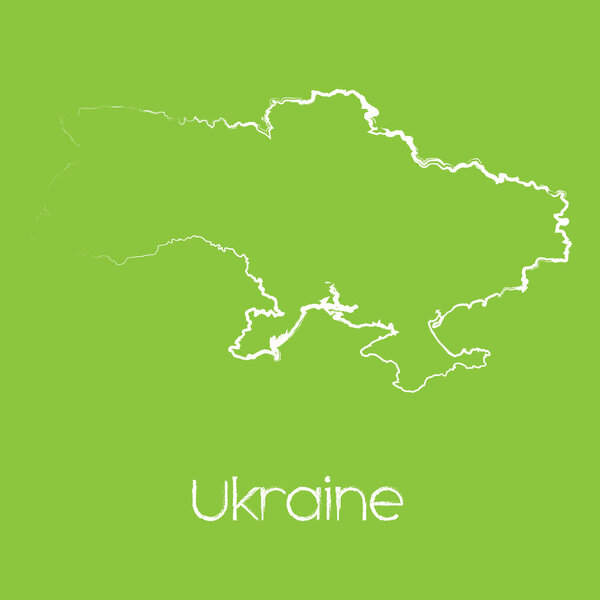 Map of the country of Ukraine
