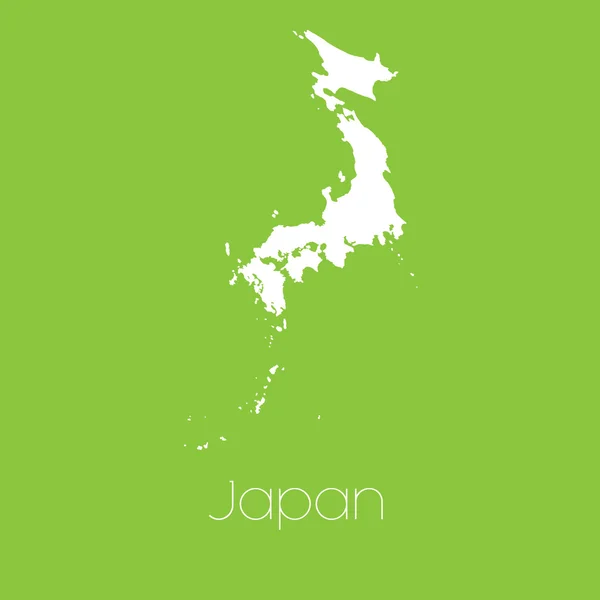Mapa do país de Japão — Fotografia de Stock