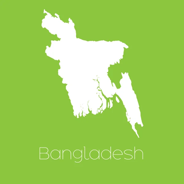 Karte des Landes von Bangladesh — Stockfoto