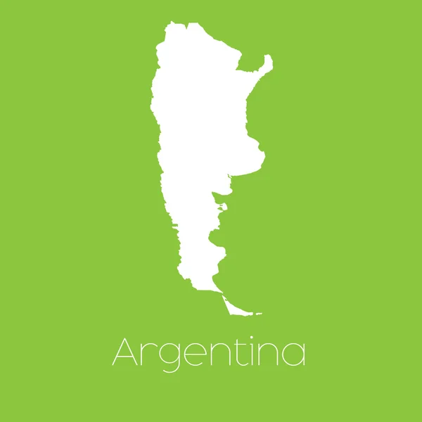 Mapa do país de Argentina — Fotografia de Stock