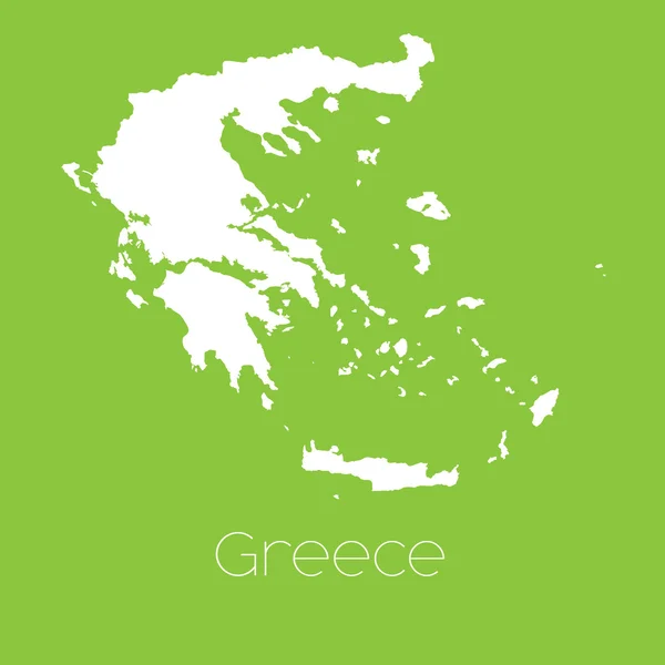 Mapa del país de Grecia — Foto de Stock