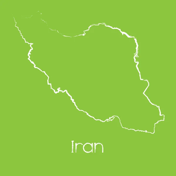 Kaart van het land van Iran — Stockfoto