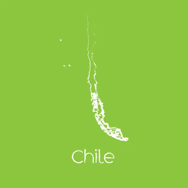 Mapa del país de Chile — Foto de Stock