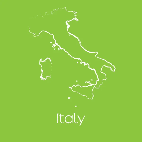 Mapa do país da Itália — Fotografia de Stock