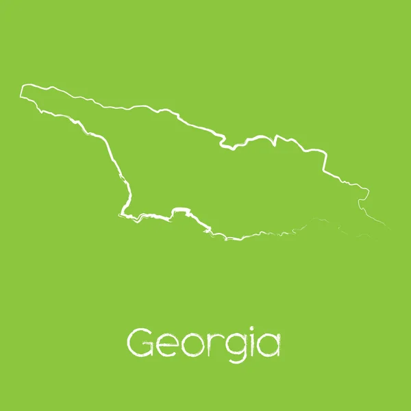 Map of the country of Georgia — Stock Photo, Image