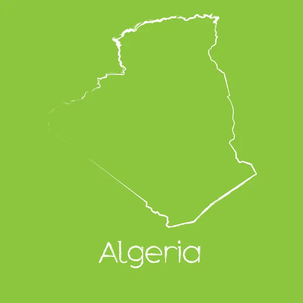 Mappa del paese di Algeria — Foto Stock