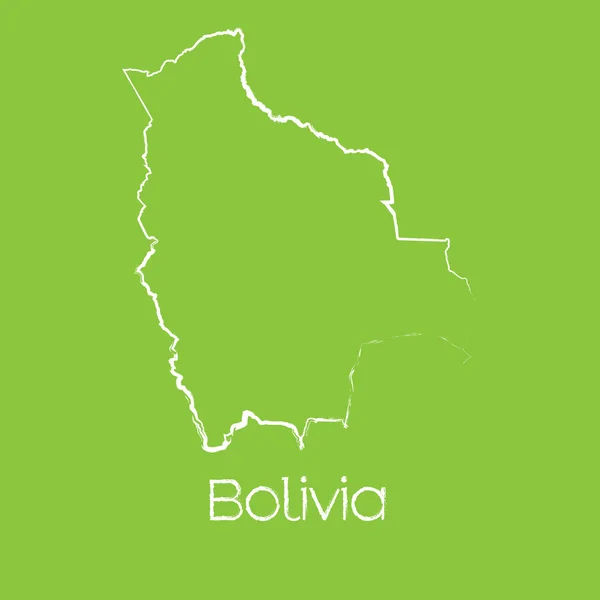 Carte du pays de Bolivie — Photo