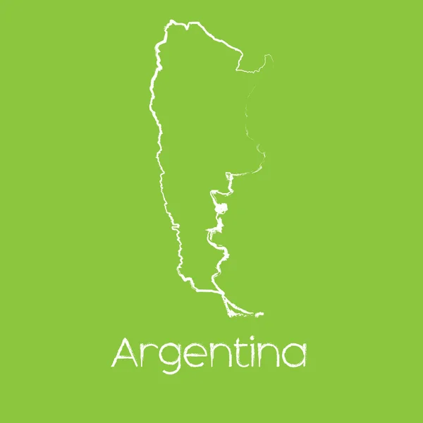 Mapa del país de Argentina — Foto de Stock