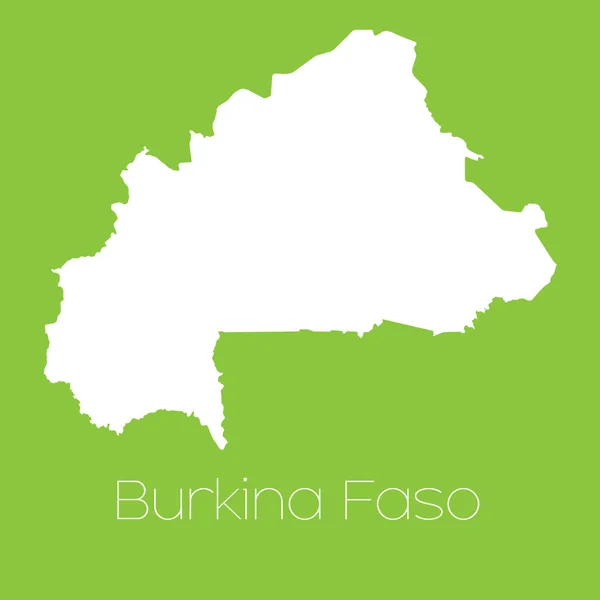 ブルキナファソ国の地図 — ストック写真