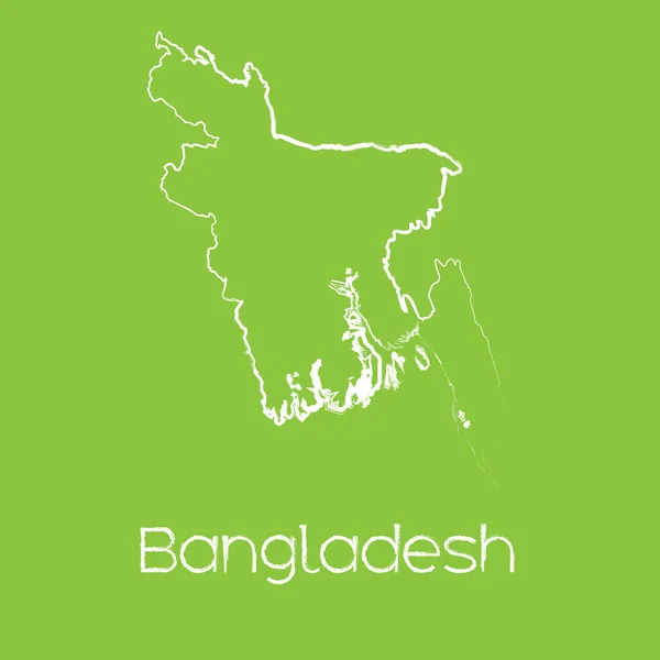 Karte des Landes von Bangladesh — Stockfoto