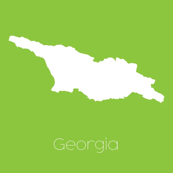 Karte des Landes Georgien — Stockfoto