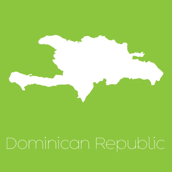 Карта країні Домініканська Республіка — стокове фото