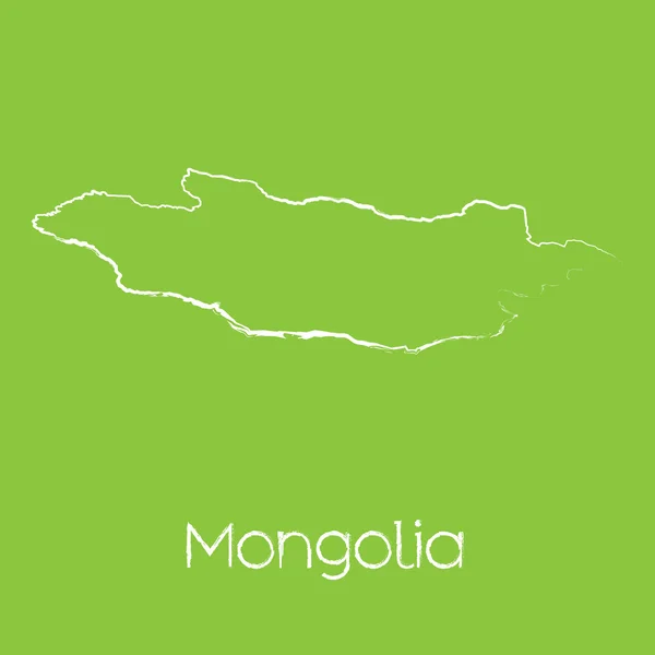 Carte du pays de Mongolie — Photo