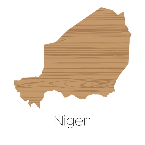 Länderform isoliert vor dem Hintergrund des Landes Nigers — Stockfoto