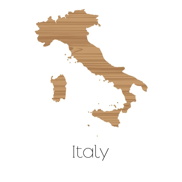 Forma del país aislado en el fondo del país de Italia — Foto de Stock