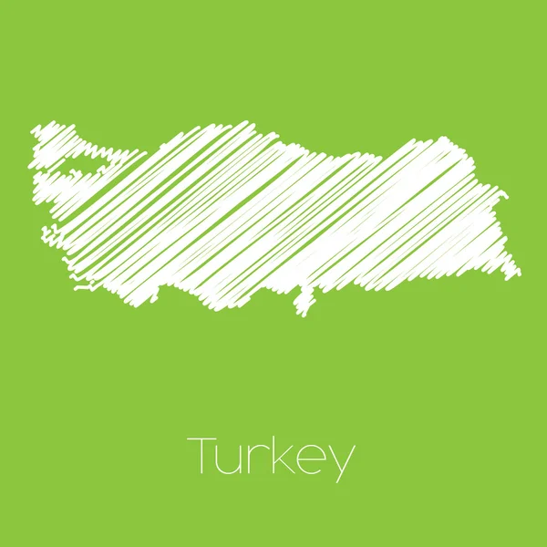 Karte des Landes der Türkei — Stockfoto