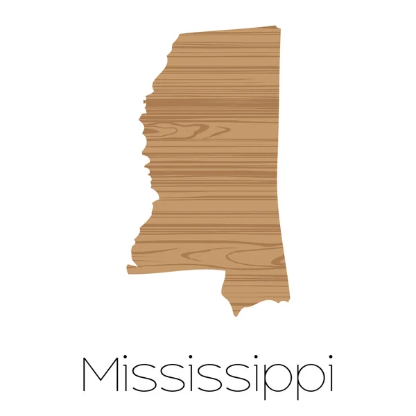 Mississippi államának illusztrált alakja — Stock Fotó