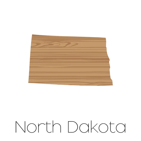 Geïllustreerde vorm van de staat North Dakota — Stockfoto