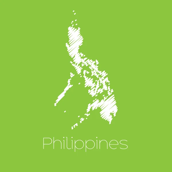 Χάρτης της χώρας Φιλιππίνες — Φωτογραφία Αρχείου
