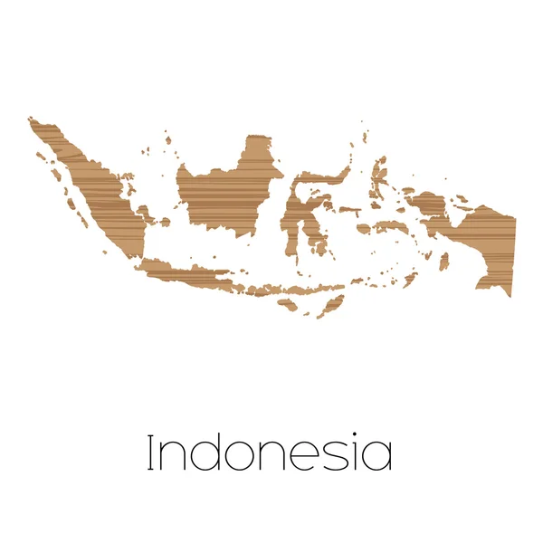 Forma del paese isolato sullo sfondo del paese di Indonesia — Foto Stock