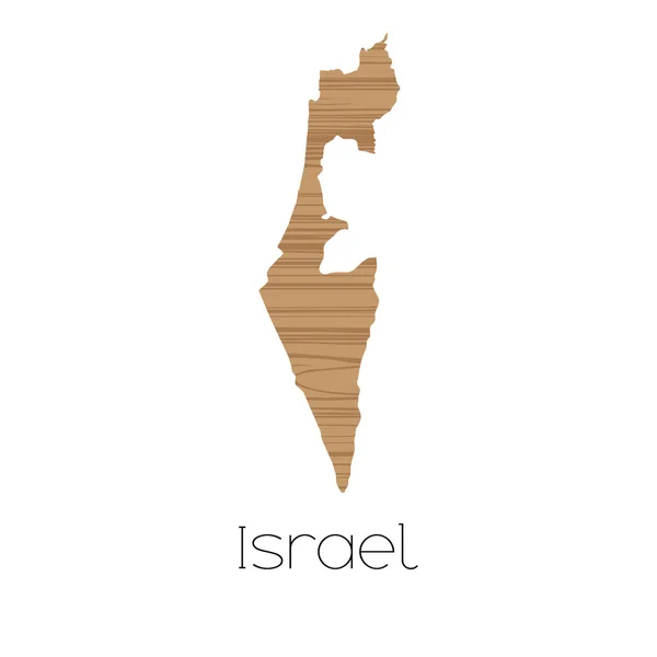 Länderform isoliert vor dem Hintergrund des Landes Israel — Stockfoto