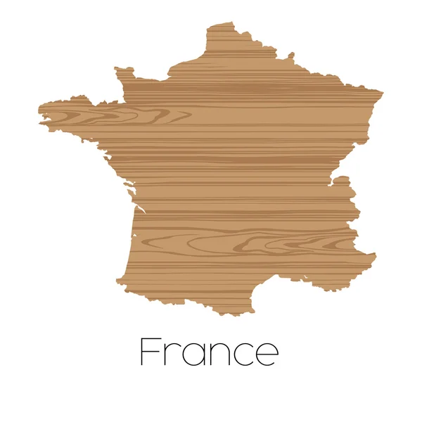 Форма страны изолирована на фоне Франции — стоковое фото
