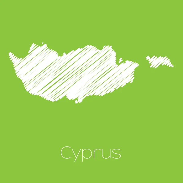 Carte du pays de Chypre — Photo