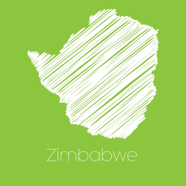 Mappa del paese di Zimbabwe — Foto Stock