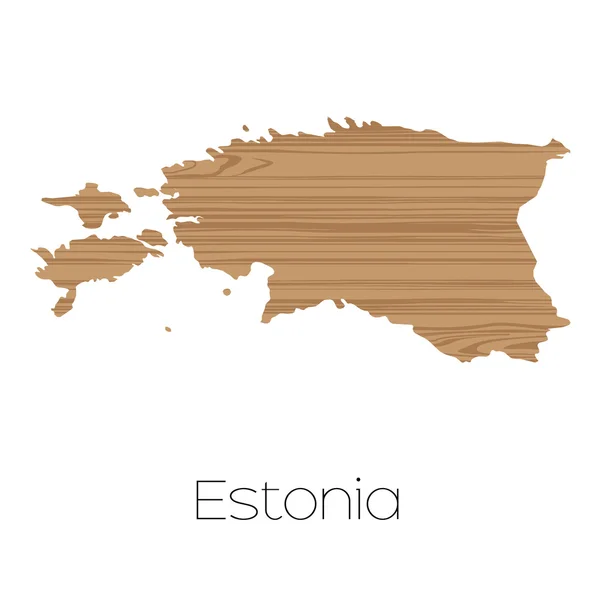 Forma del paese isolato sullo sfondo del paese di Estonia — Foto Stock