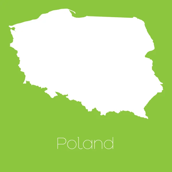 Mapa kraju poland — Zdjęcie stockowe